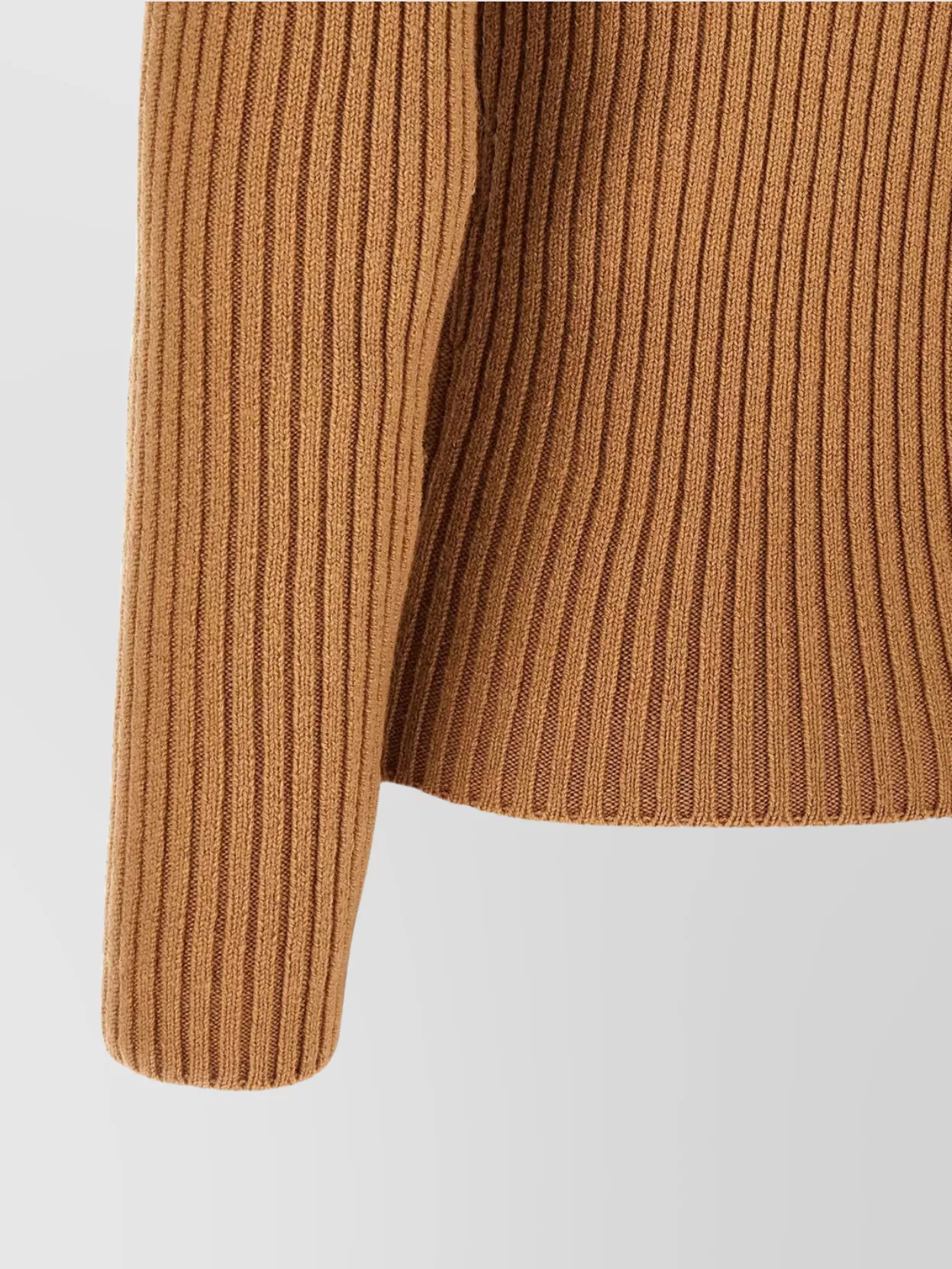 Max Mara Turtleneck Sweater Ribbed Texture