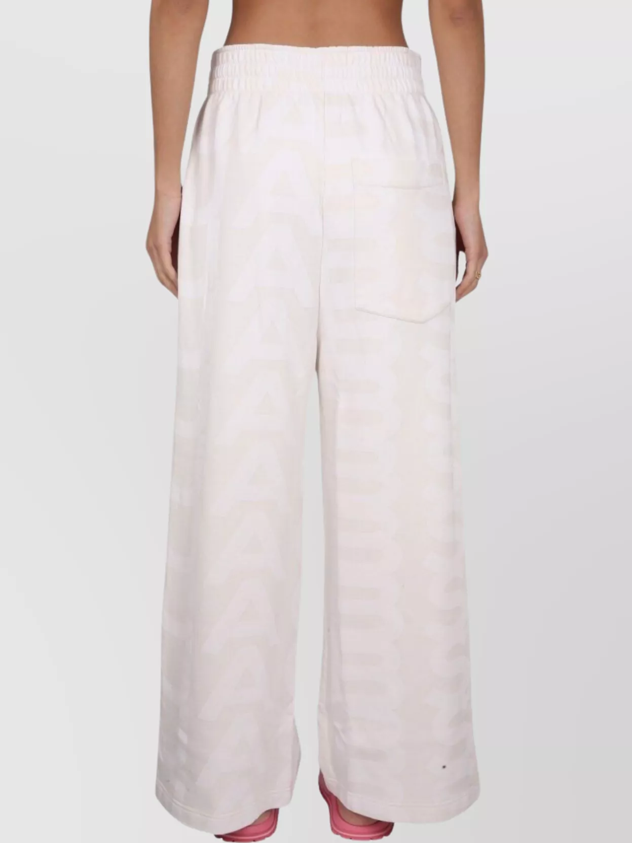 Marc Jacobs Monogram Wide Leg Pants With Elastic Waistband