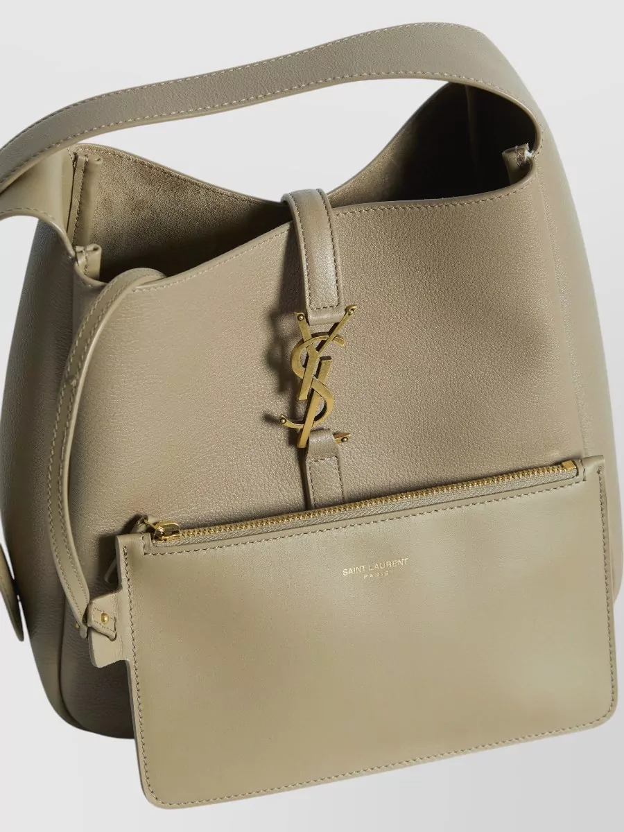 Saint Laurent Le 5 À 7 Small Leather Bucket Bag