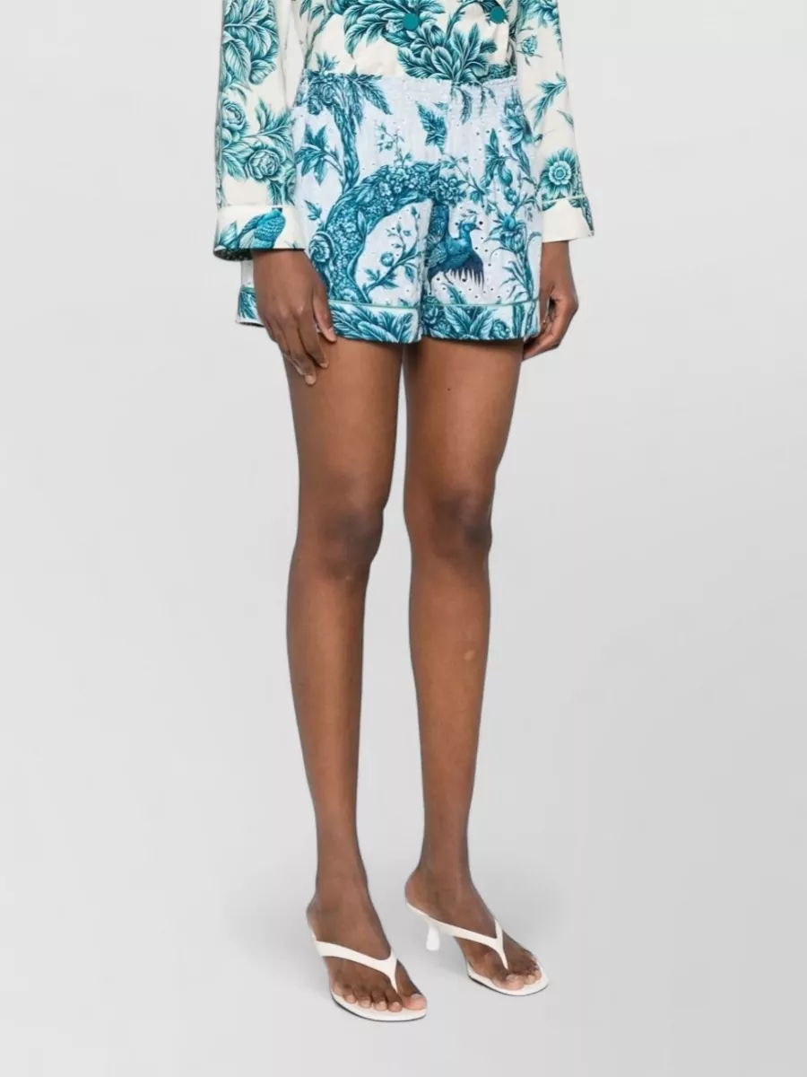 F.r.s For Restless Sleepers Floral-Print Cotton Tailored Shorts