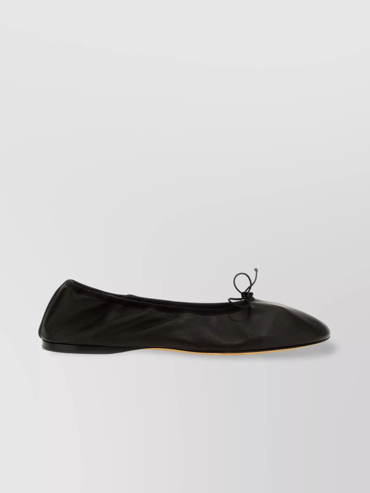 The Row Bow Detail Round Toe Flat Sole Ballet Flats