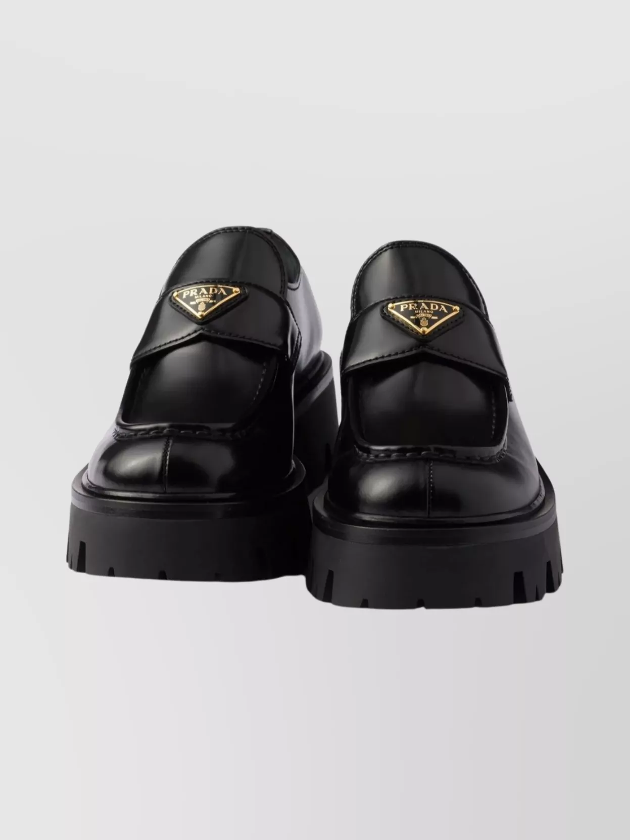 Prada Modern Loafers With Chunky Sole Design