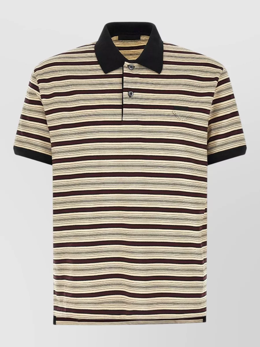 Prada Striped short-sleeve polo shirt