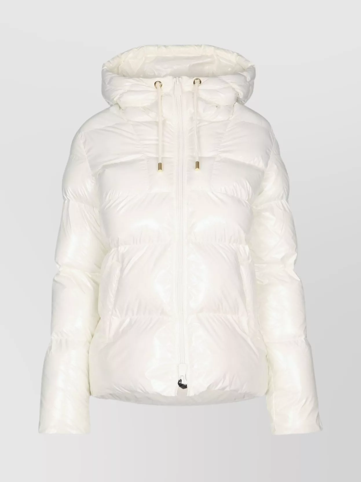 Pinko Quilted Coat Hood Drawstring Detail