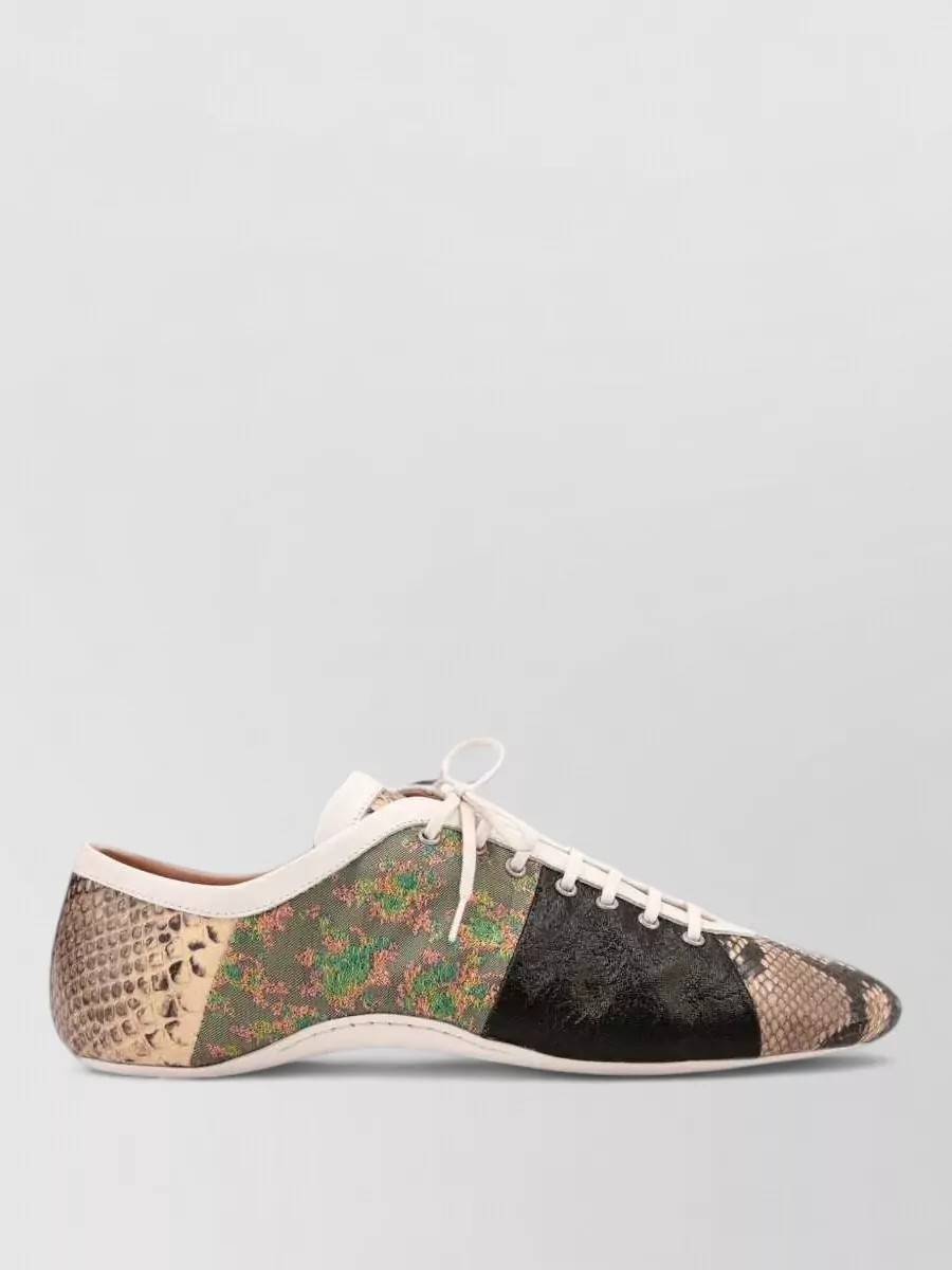 Dries Van Noten Patchwork Floral-Print Low-Top Sneakers