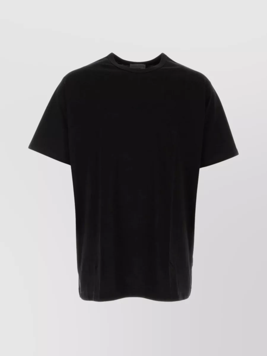 Shop Yohji Yamamoto Cotton Crew Neck T-shirt In Black