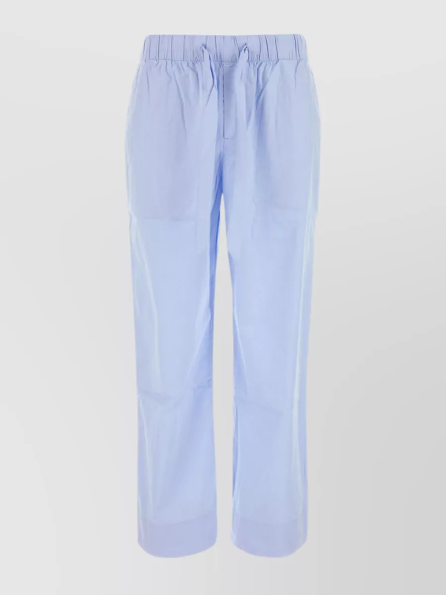 Shop Tekla Relaxed Organic Cotton Lounge Trousers In Blue