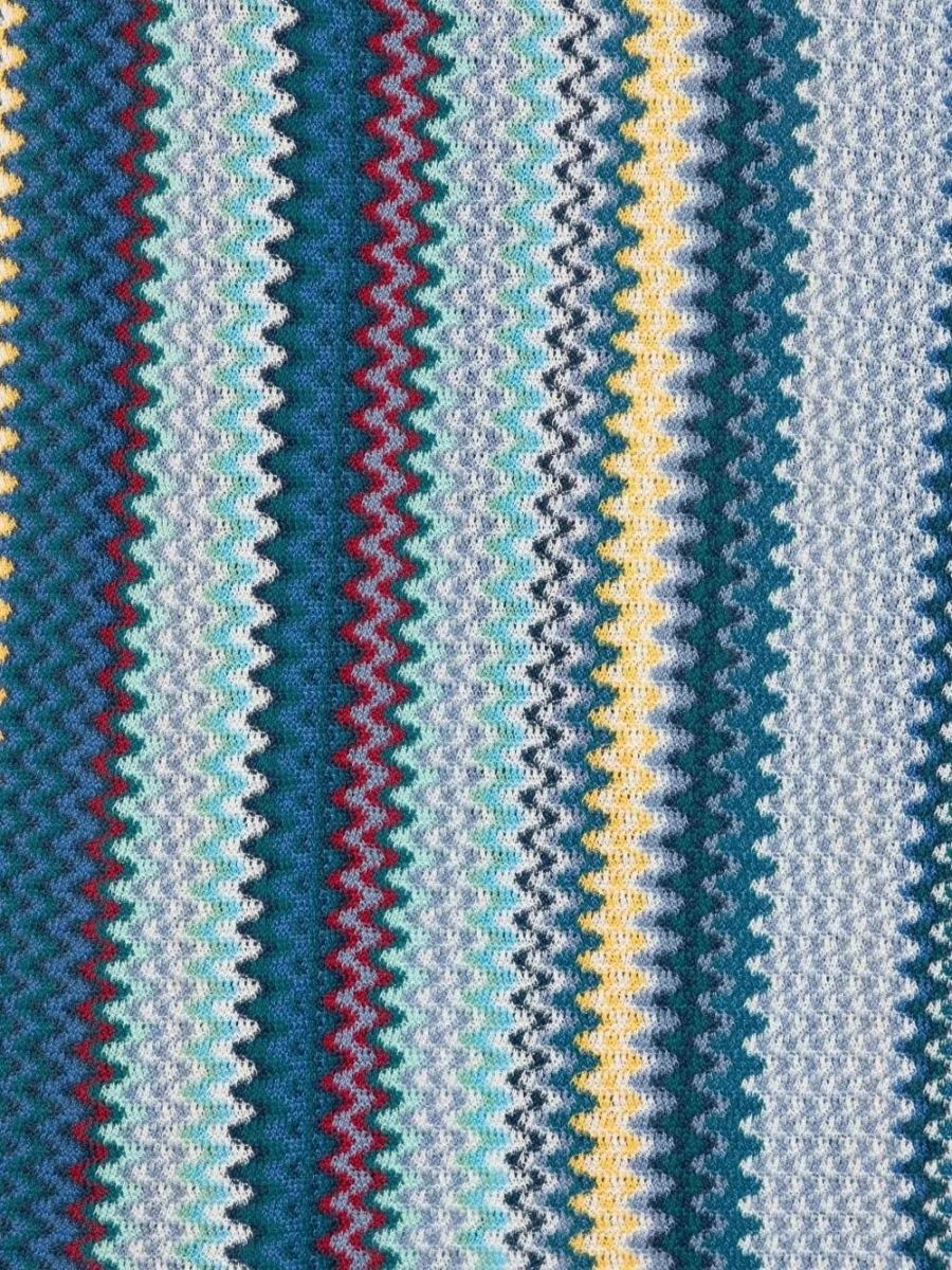 Missoni Rectangular Knit Scarf Fringe Edge Detailing