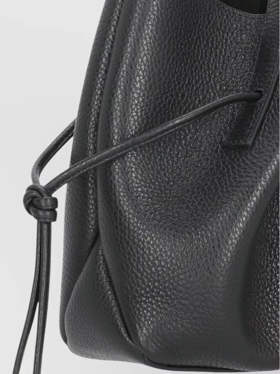Yuzefi Asif Leather Draped Bucket Bag