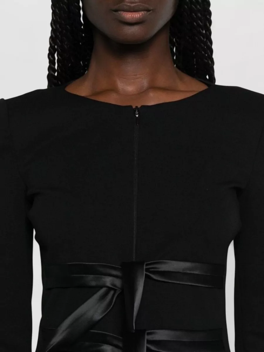 Emporio Armani Collarless Bow-Detail Jacket