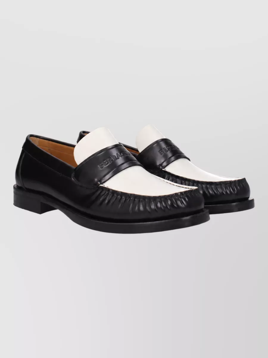 Ferragamo Leather Monk Shoes