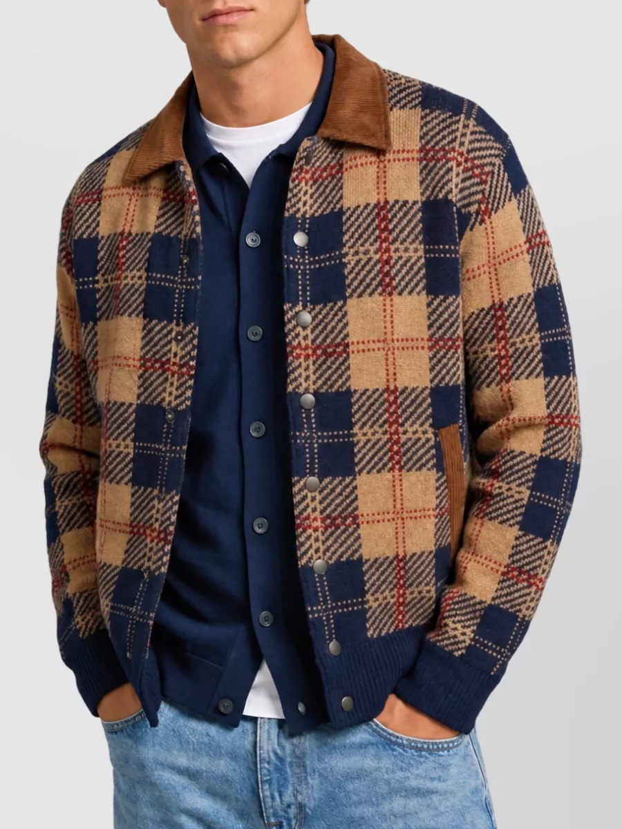 Guest In Residence Wool Cashmere Relaxed-Fit Checked Shirt Jacket