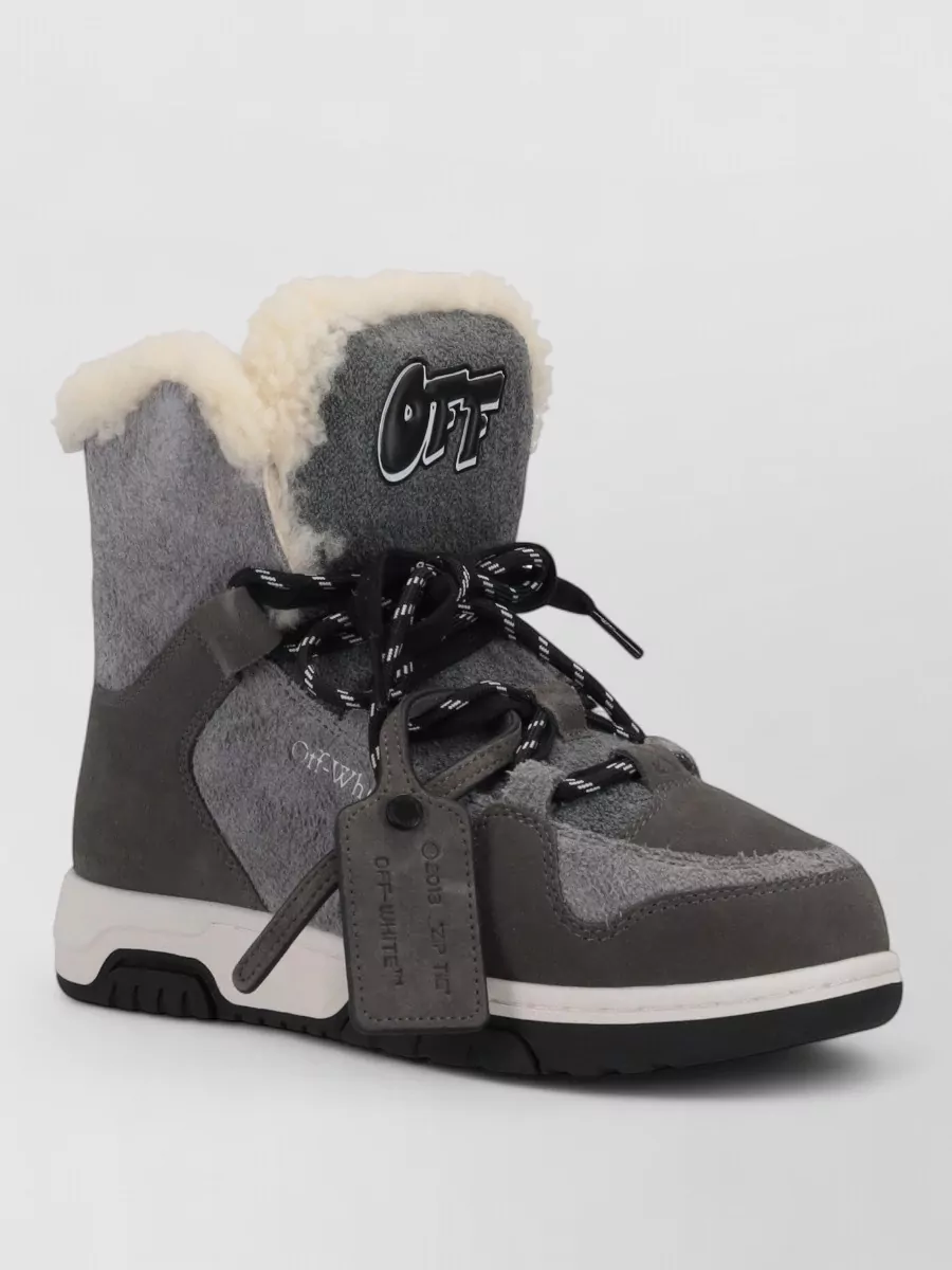 Off-White leather high-top sneakers