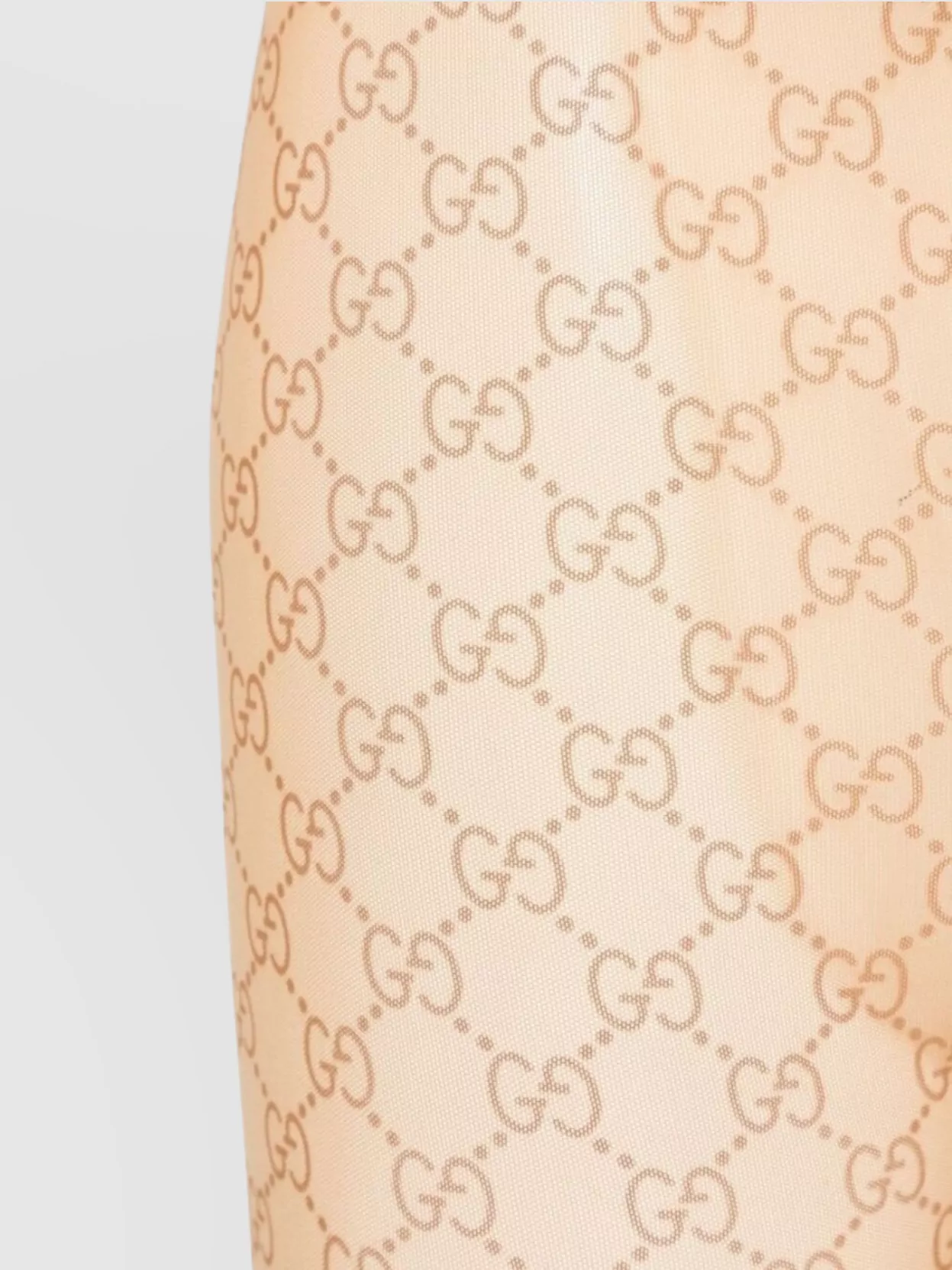 Gucci Sheer Monogram Patterned Hosiery With Elastic Waistband
