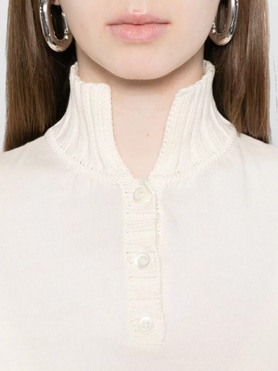 Moschino Short-Sleeve Crewneck Knitted Top