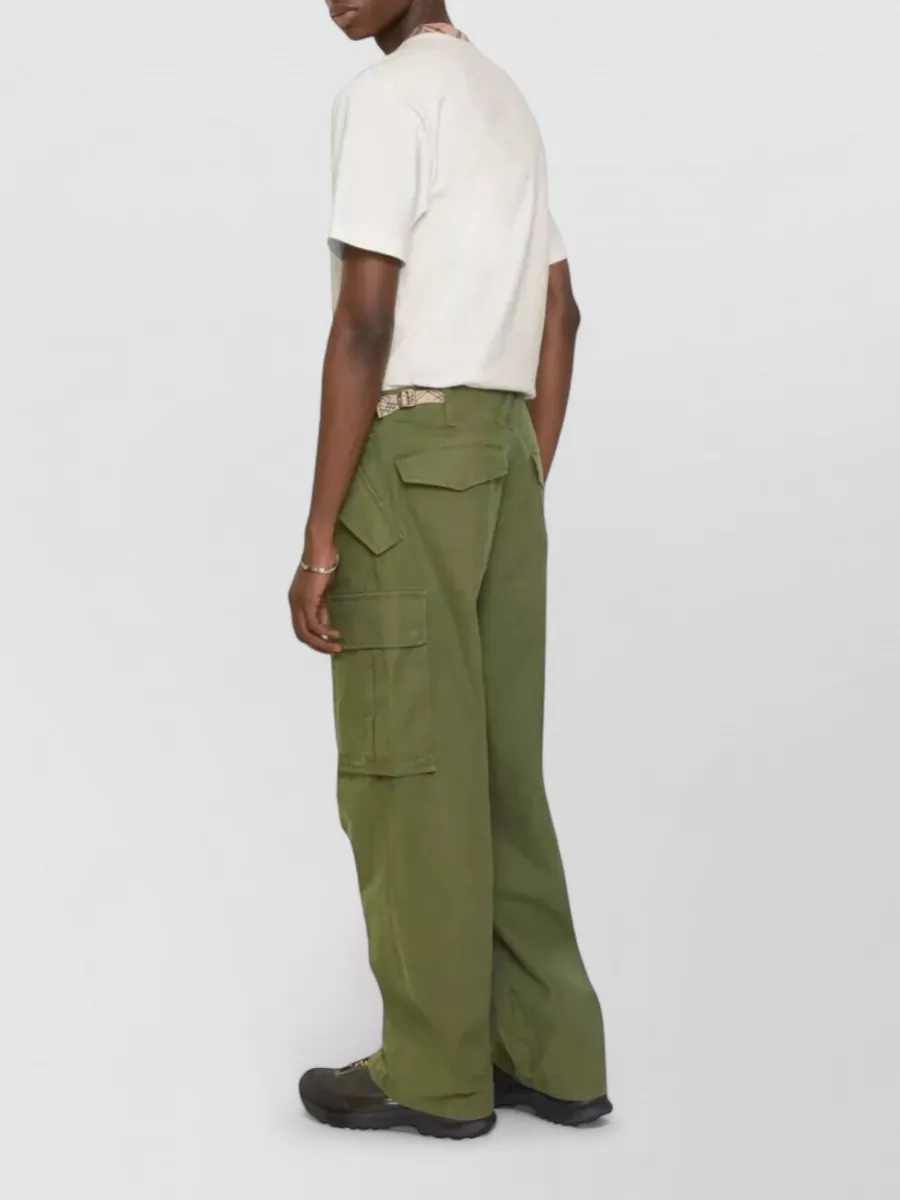 Burberry Cotton Cargo Trousers Adjustable Waist Design