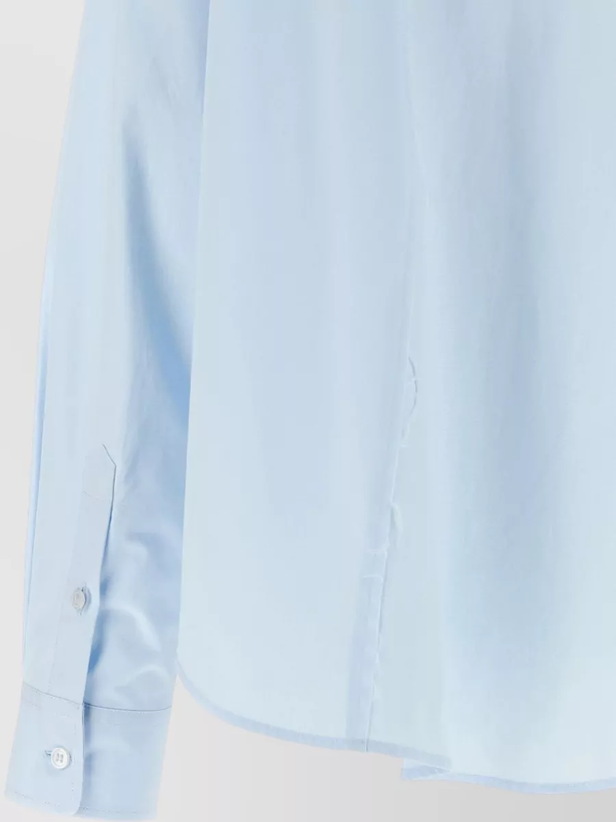 Mm6 Maison Margiela Poplin Shirt Straight Cut Long Sleeves Cuffs
