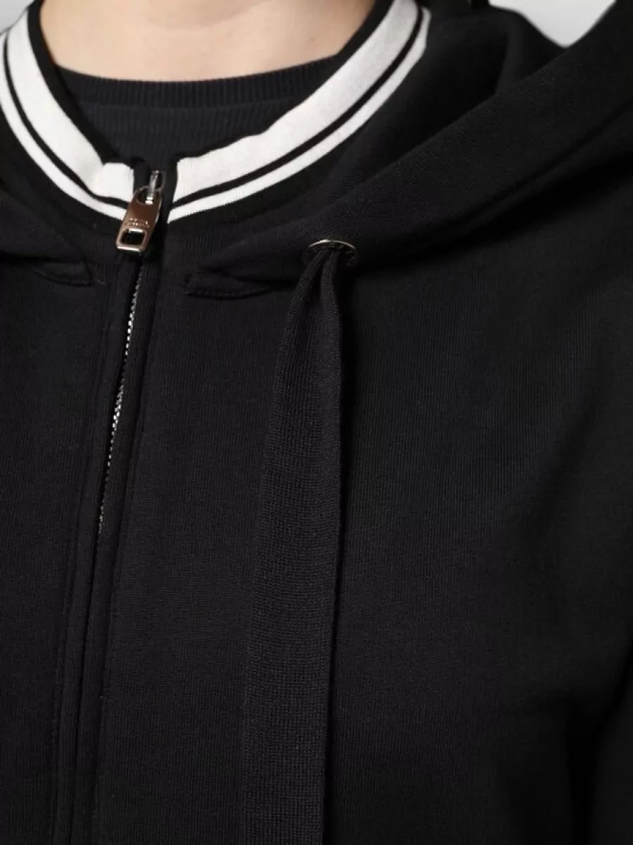 Dolce&Gabbana Cotton Hooded Long-Sleeve Zip Jacket