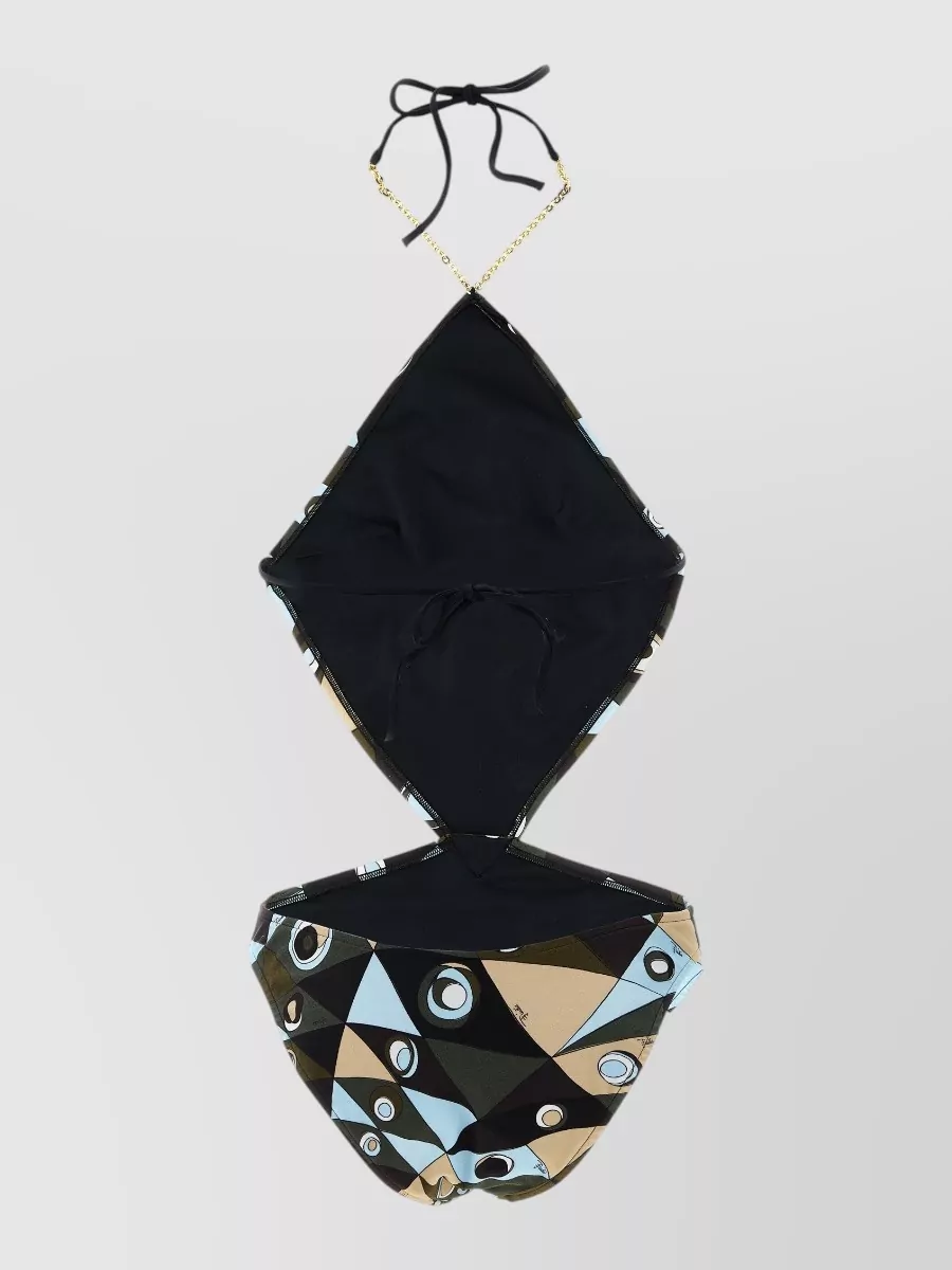 Pucci Printed Cutout Trikini