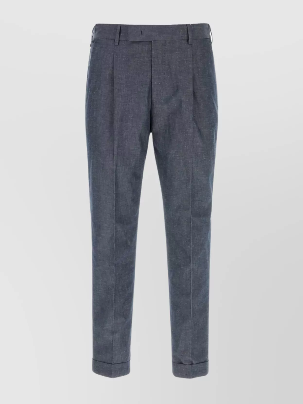 Pt Torino Pant Pleated Front Stretch Cotton In Gray