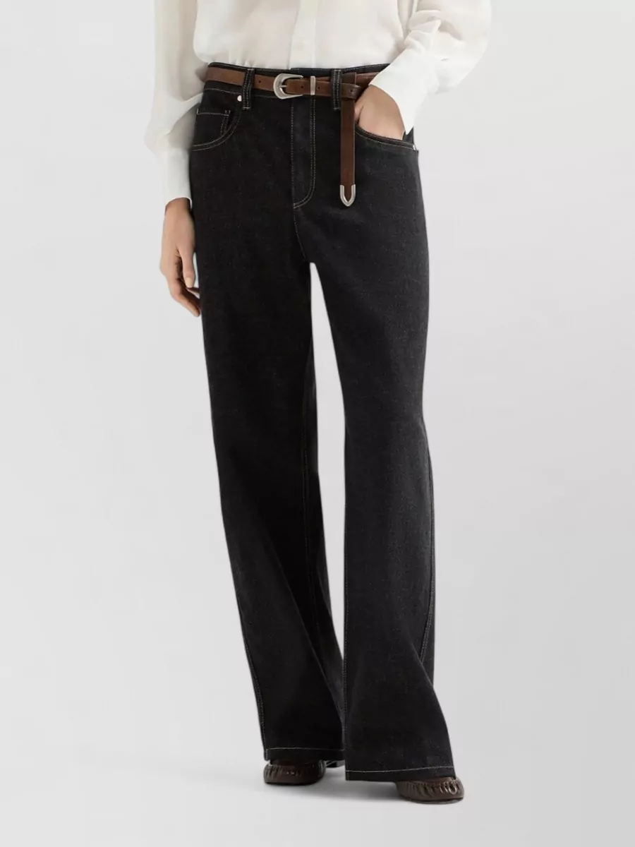 Brunello Cucinelli Denim Loose Barrel Jeans