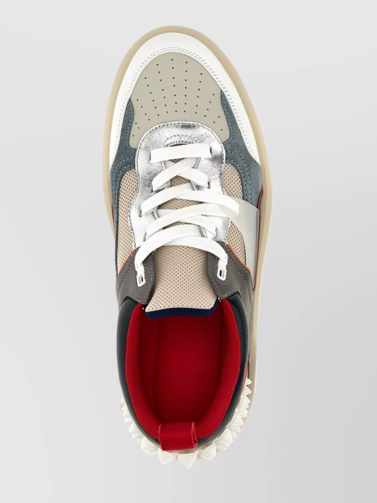 Christian Louboutin Panelled Sneakers With Spiked Heel Detail