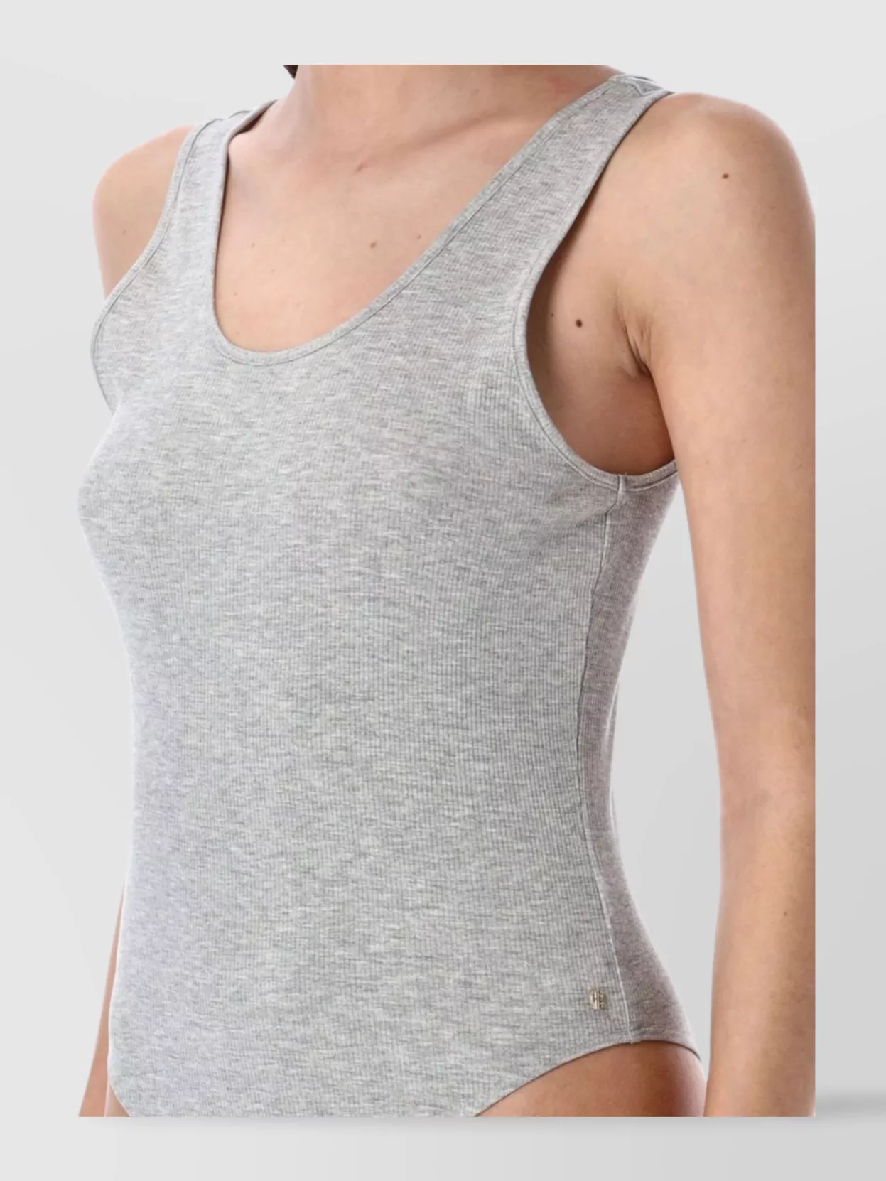 Shop Anine Bing Ginny Ribbed Scoop Neck Sleeveless Top
