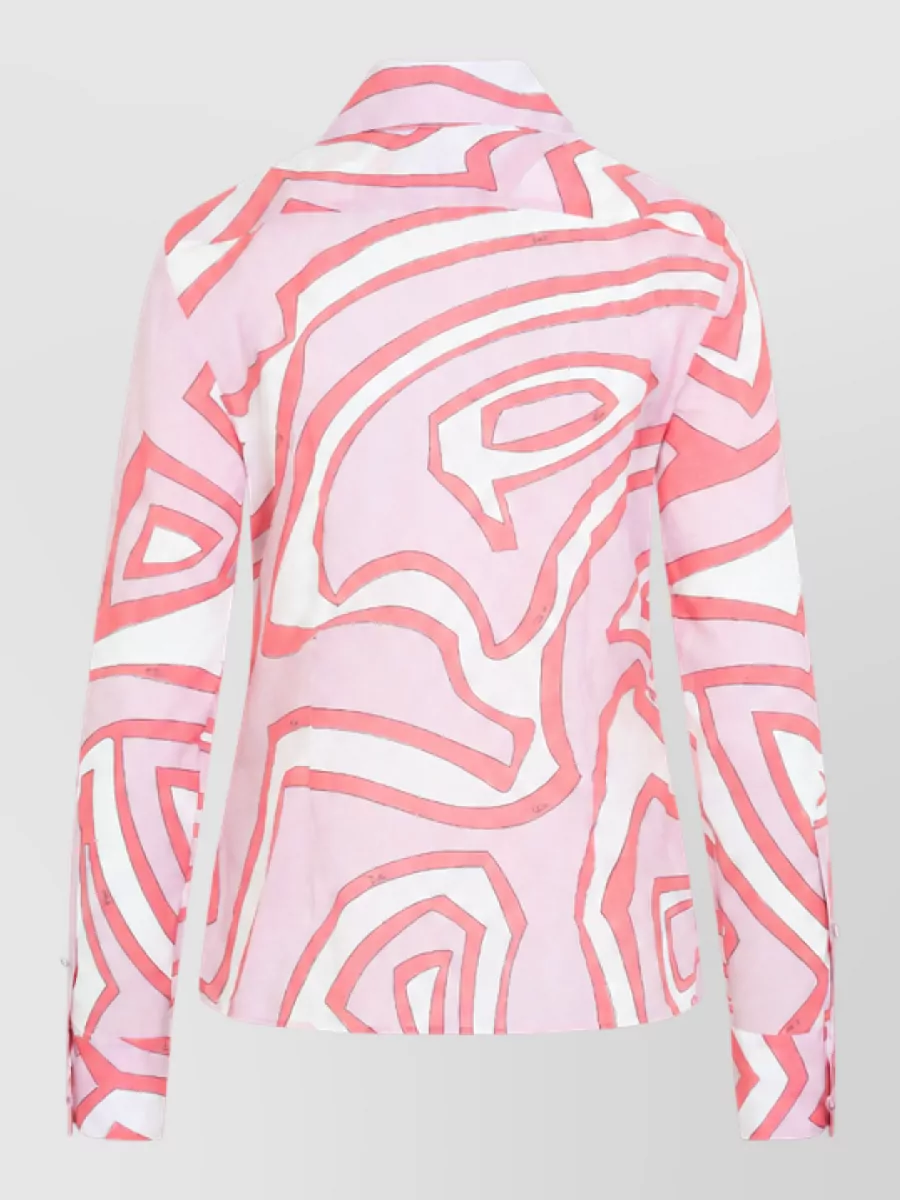 Pucci Printed Cotton Long-Sleeve Shirt