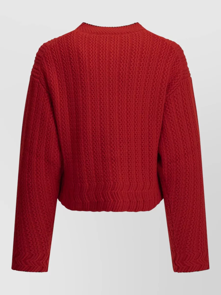 Chloé Cashmere Wool Thick-Knit Cropped Cardigan