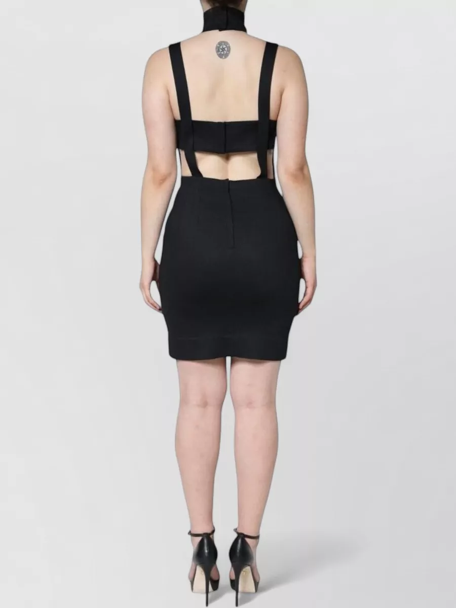 Dolce&Gabbana Cutout Sleeveless High-Neck Mini Dress