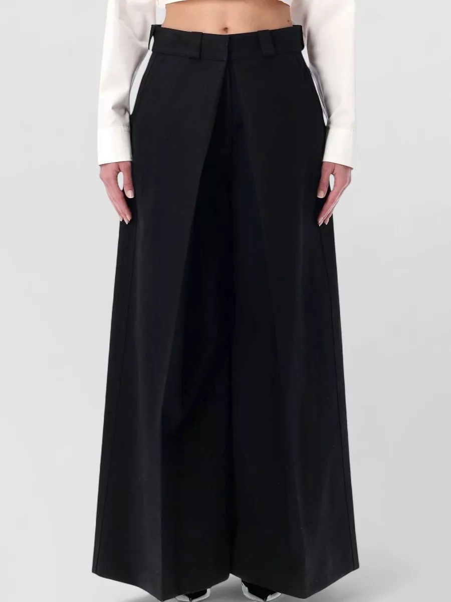 Balenciaga high-rise pleated wide-leg trousers