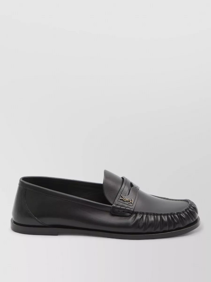 Saint Laurent Penny Loafers Smooth Calf Leather Moc