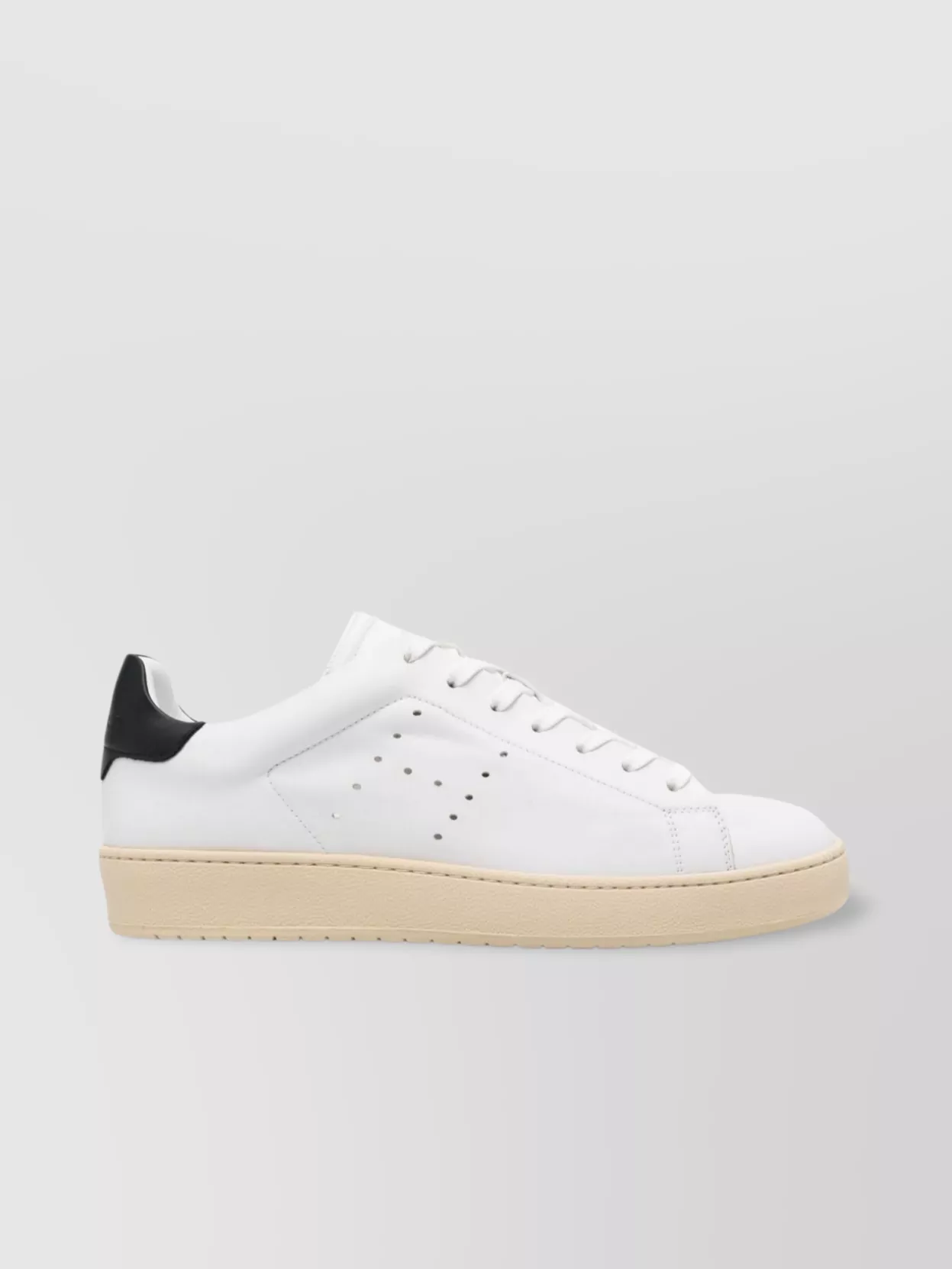 Hogan Leather Sneakers With Perforated Round Toe