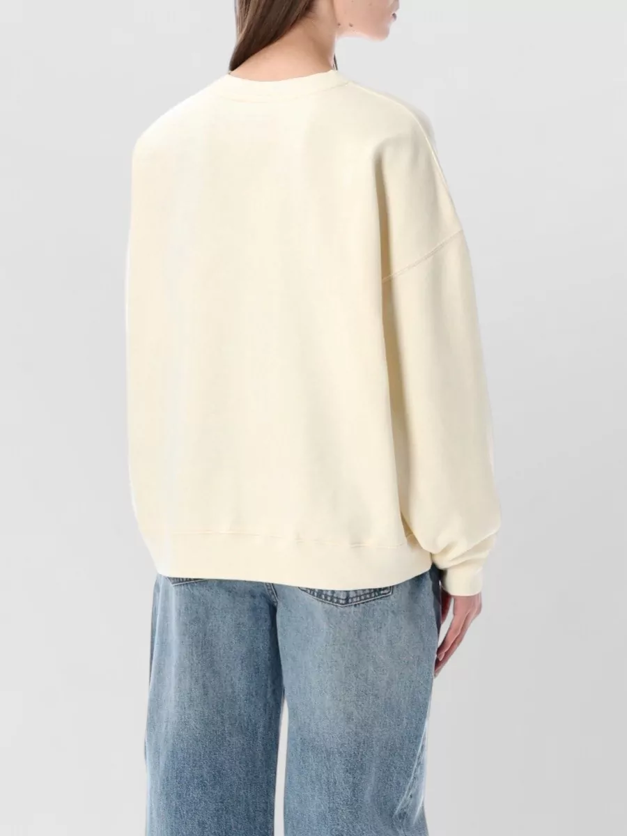 Anine Bing Cotton Oversized Crewneck Sweatshirt