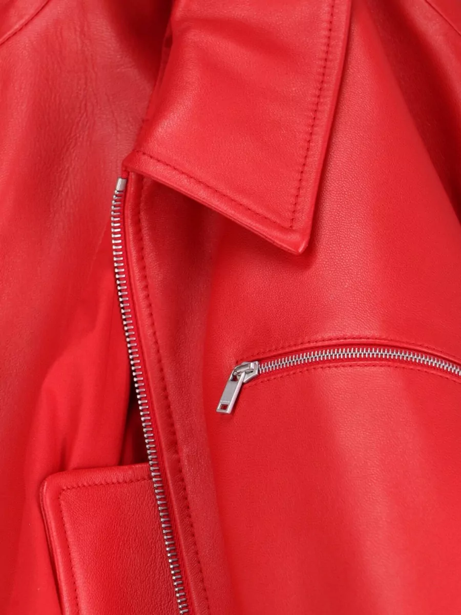 Jil Sander Leather Bomber Jacket