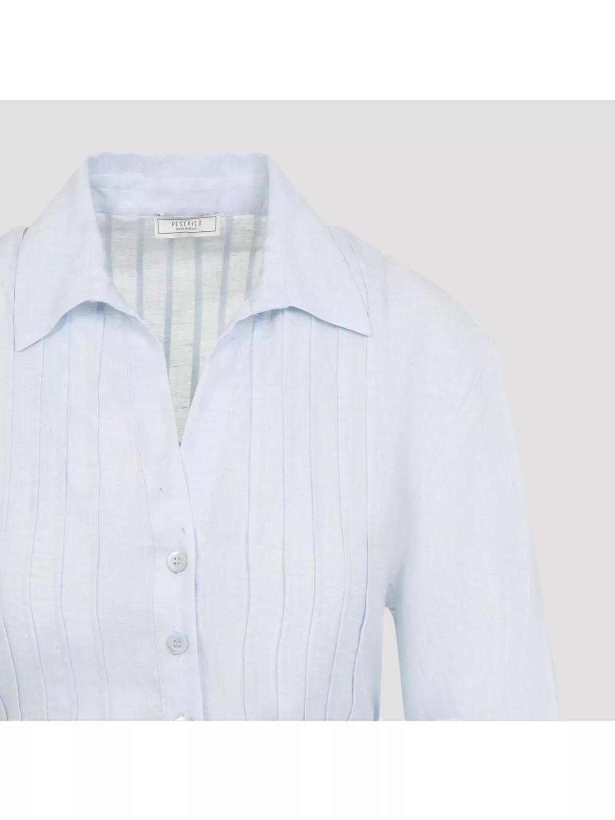 Peserico Chemisier Linen Midi Shirt Dress