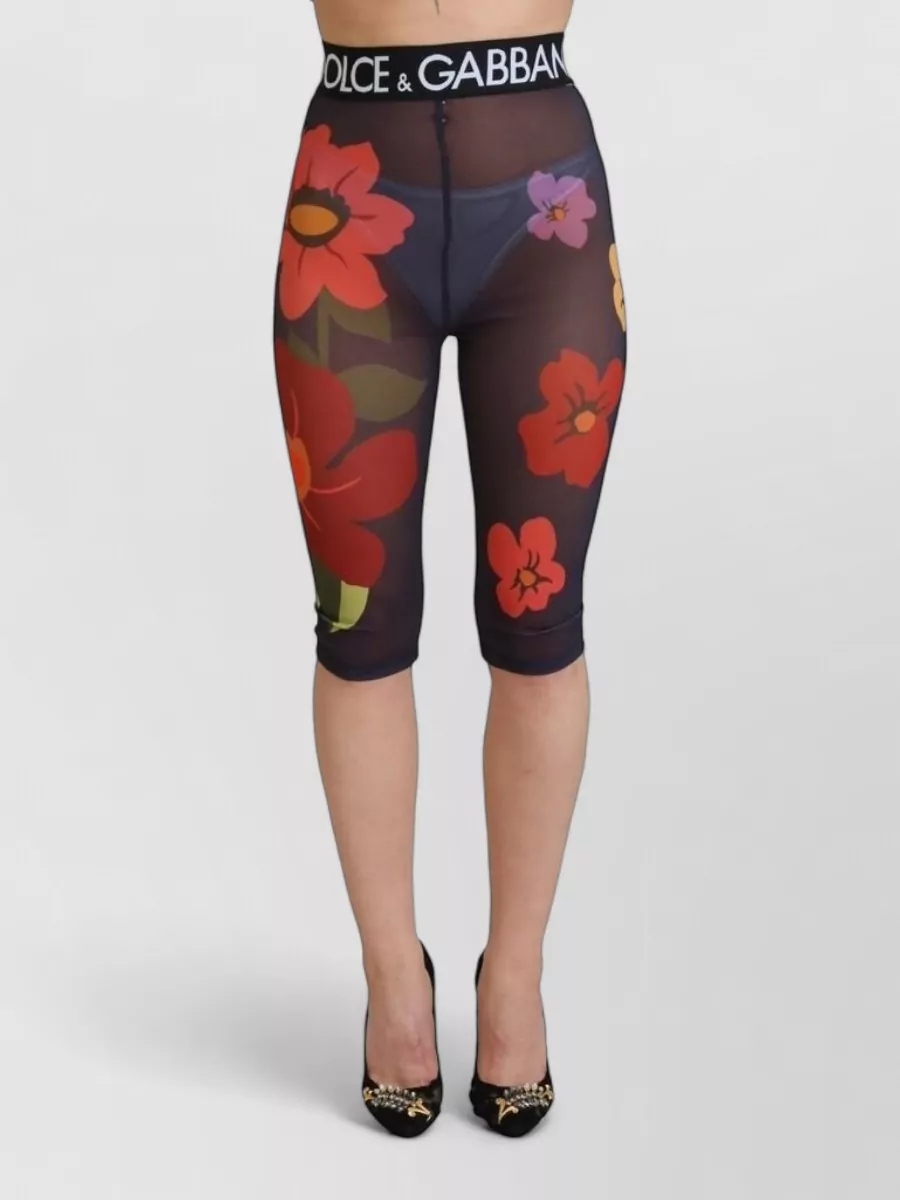 Dolce&Gabbana floral-print knee-length leggings