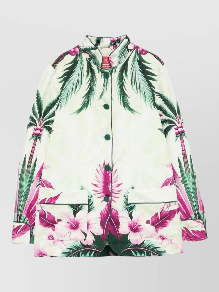F.r.s For Restless Sleepers silk floral print fitted jacket