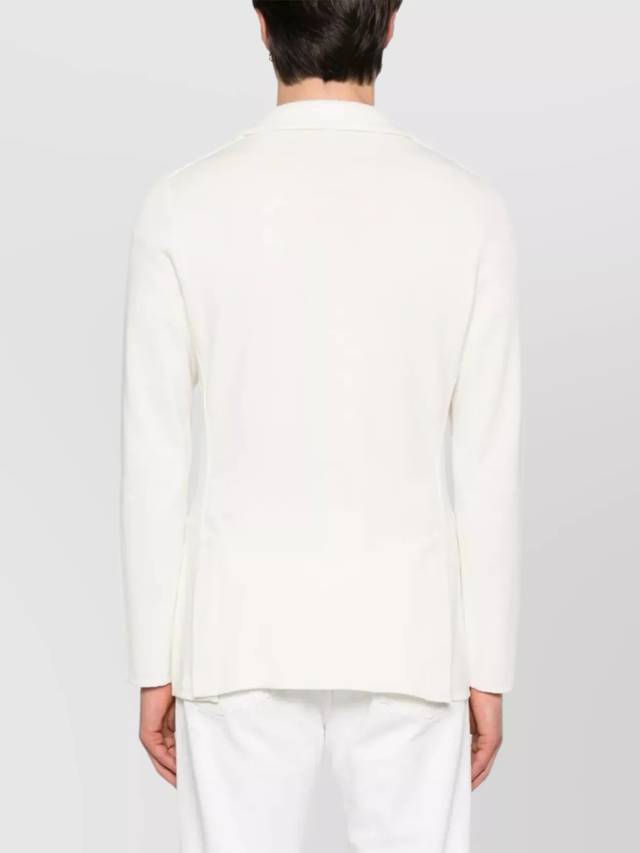 Lardini Men's Knit Blazer With Double Back Vent