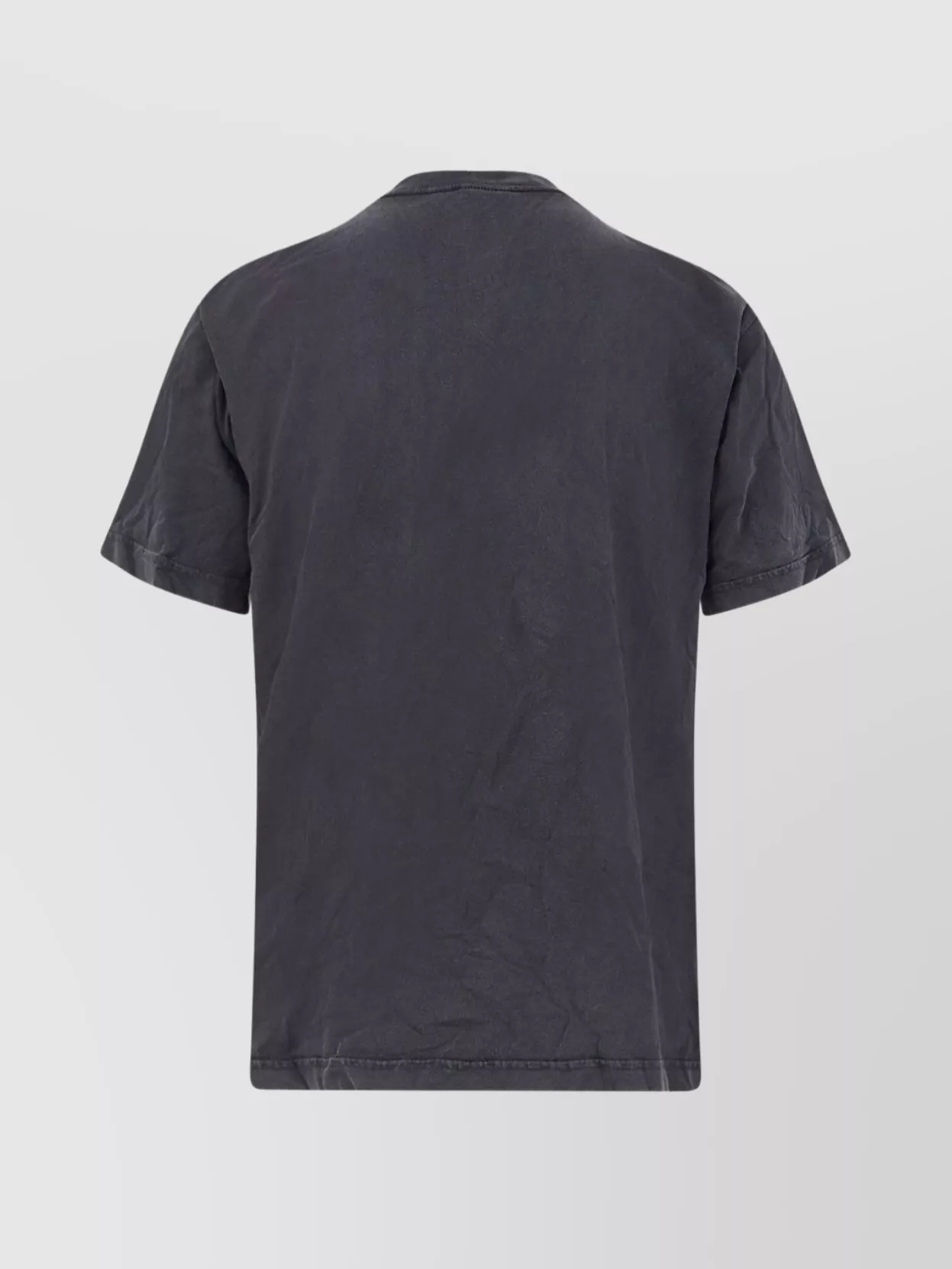 Balenciaga Black Crewneck T-shirt With Logo Print On The Front In Cotton Man In Gray