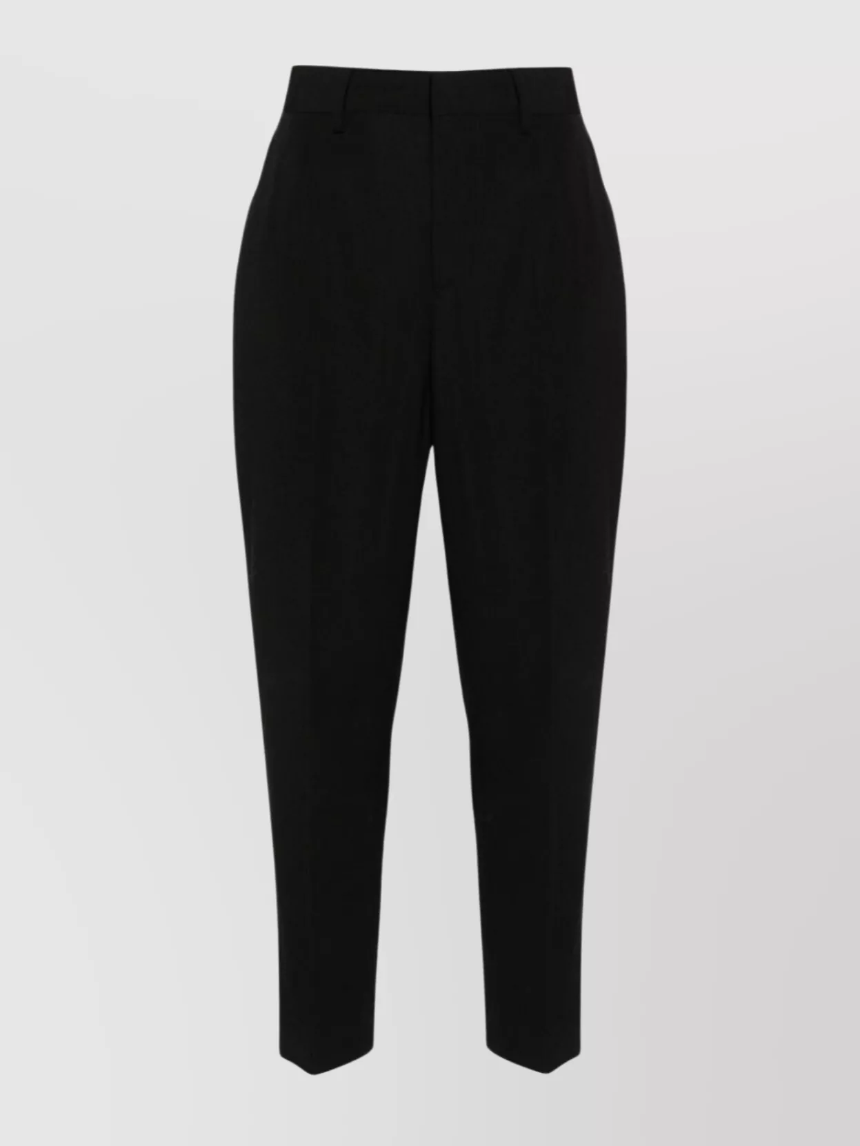 Dsquared2 Trousers With Pleated Front And Tapered Leg In Black