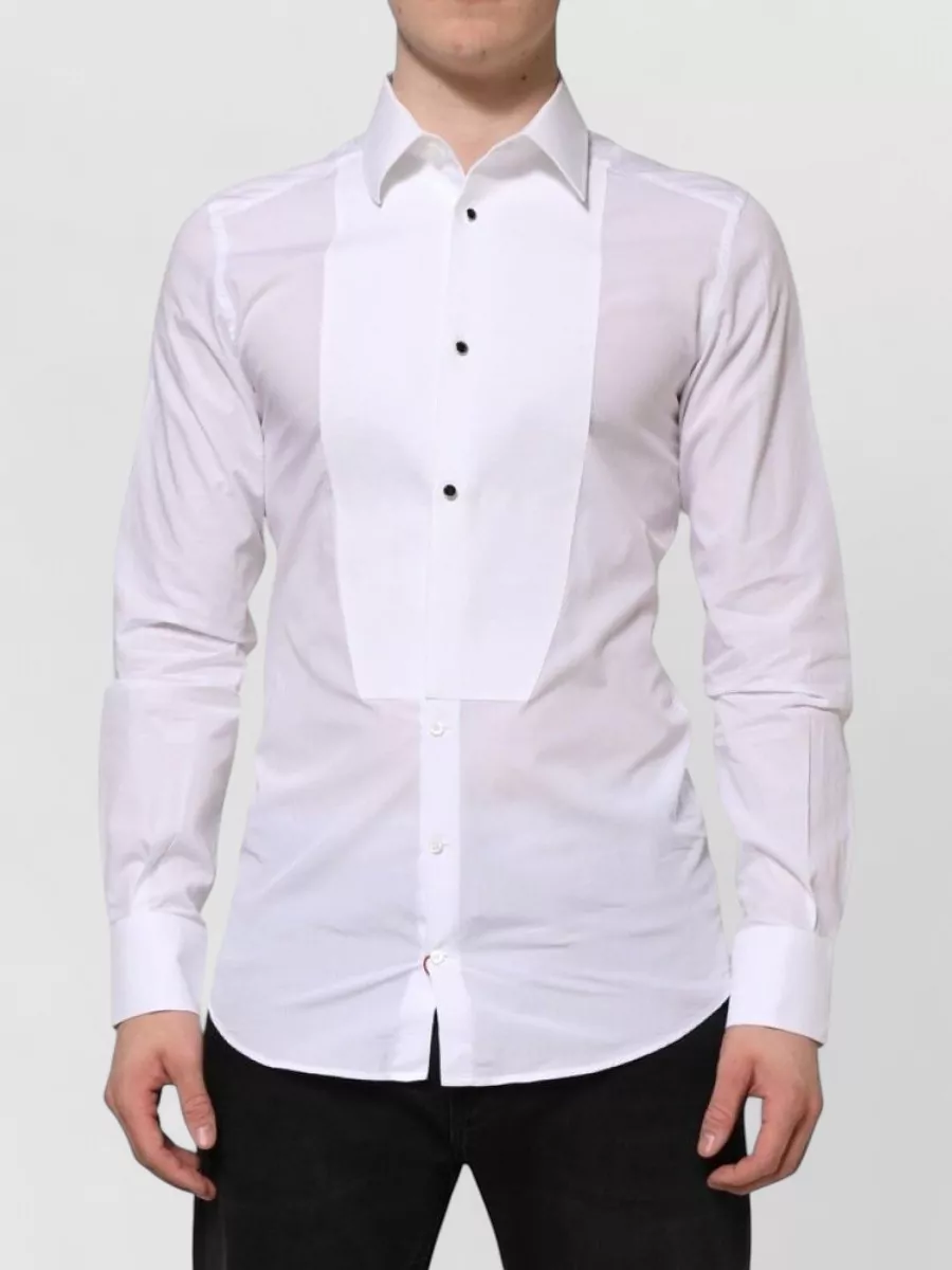 Dolce&Gabbana Cotton bib formal shirt