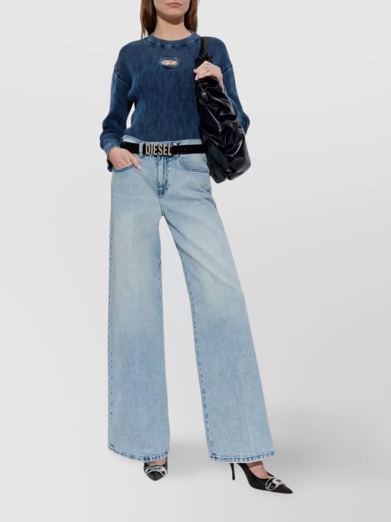 Diesel Wide-Leg Trousers Belt Loops
