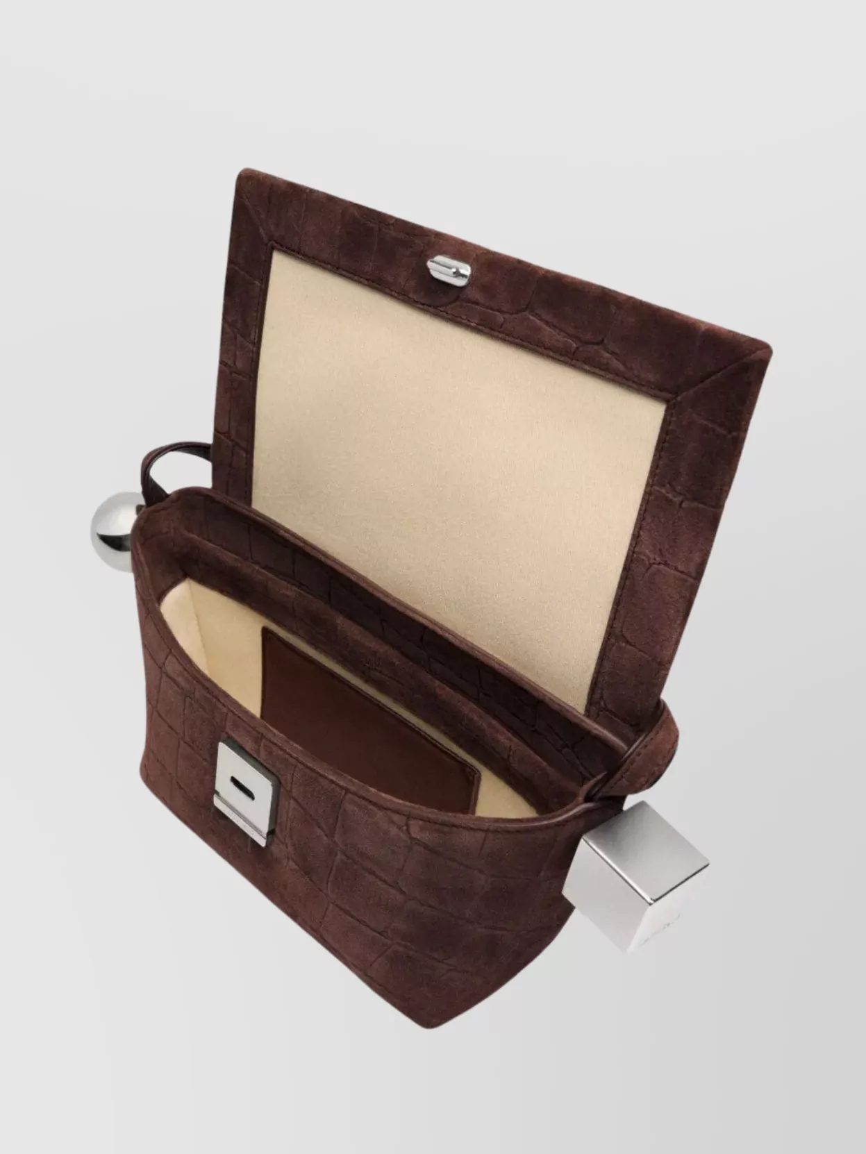 Jacquemus Square Shoulder Bag Crocodile Effect