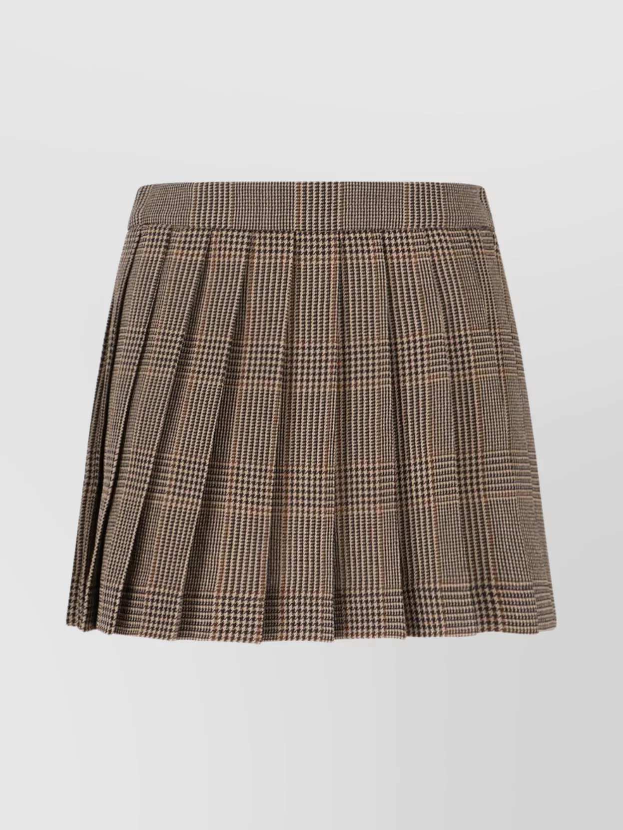Golden Goose Midi And Mini Skirt With Checkered Pattern In Brown