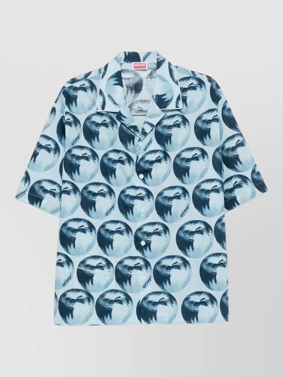 Kenzo apple print short-sleeve shirt
