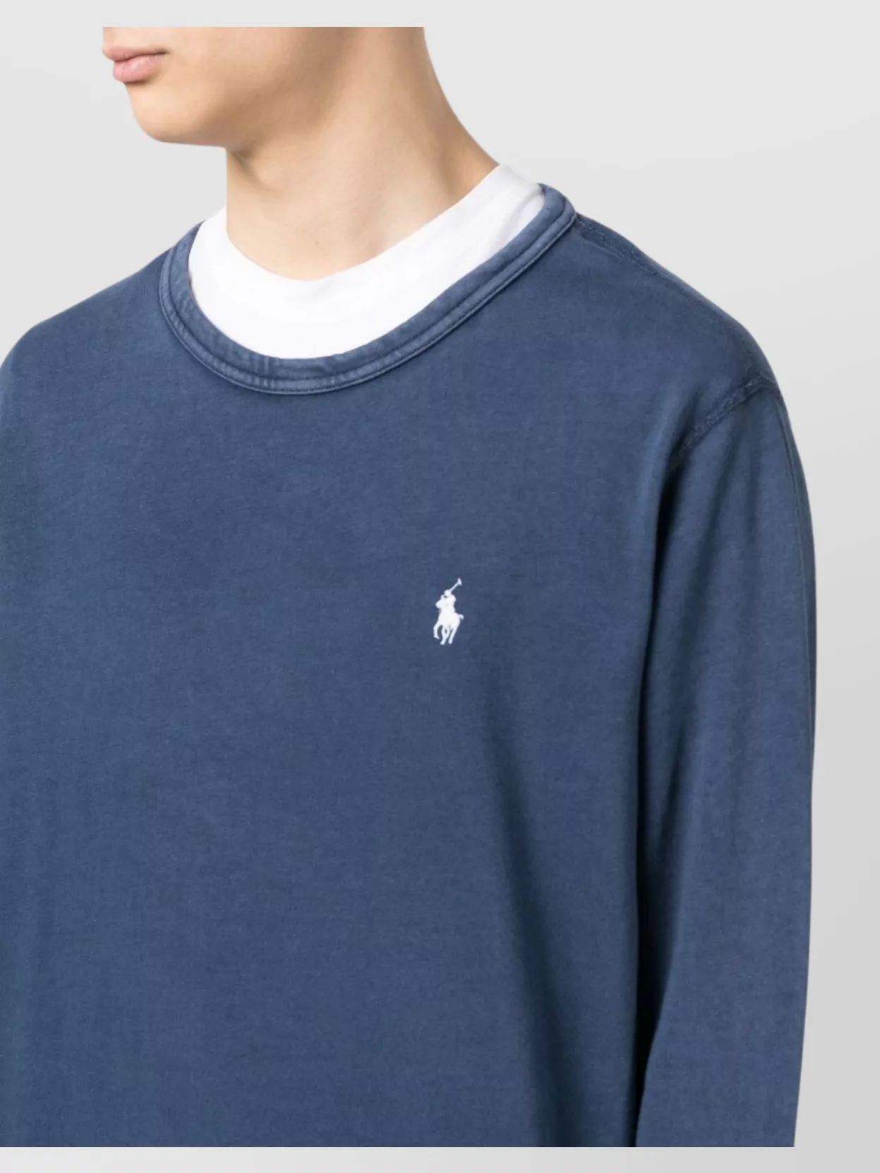 Ralph Lauren Embroidered Logo Crewneck Cotton Sweatshirt