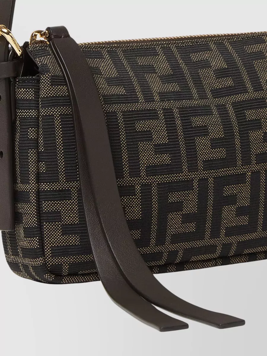Fendi Baguette Small Jacquard Shoulder Bag