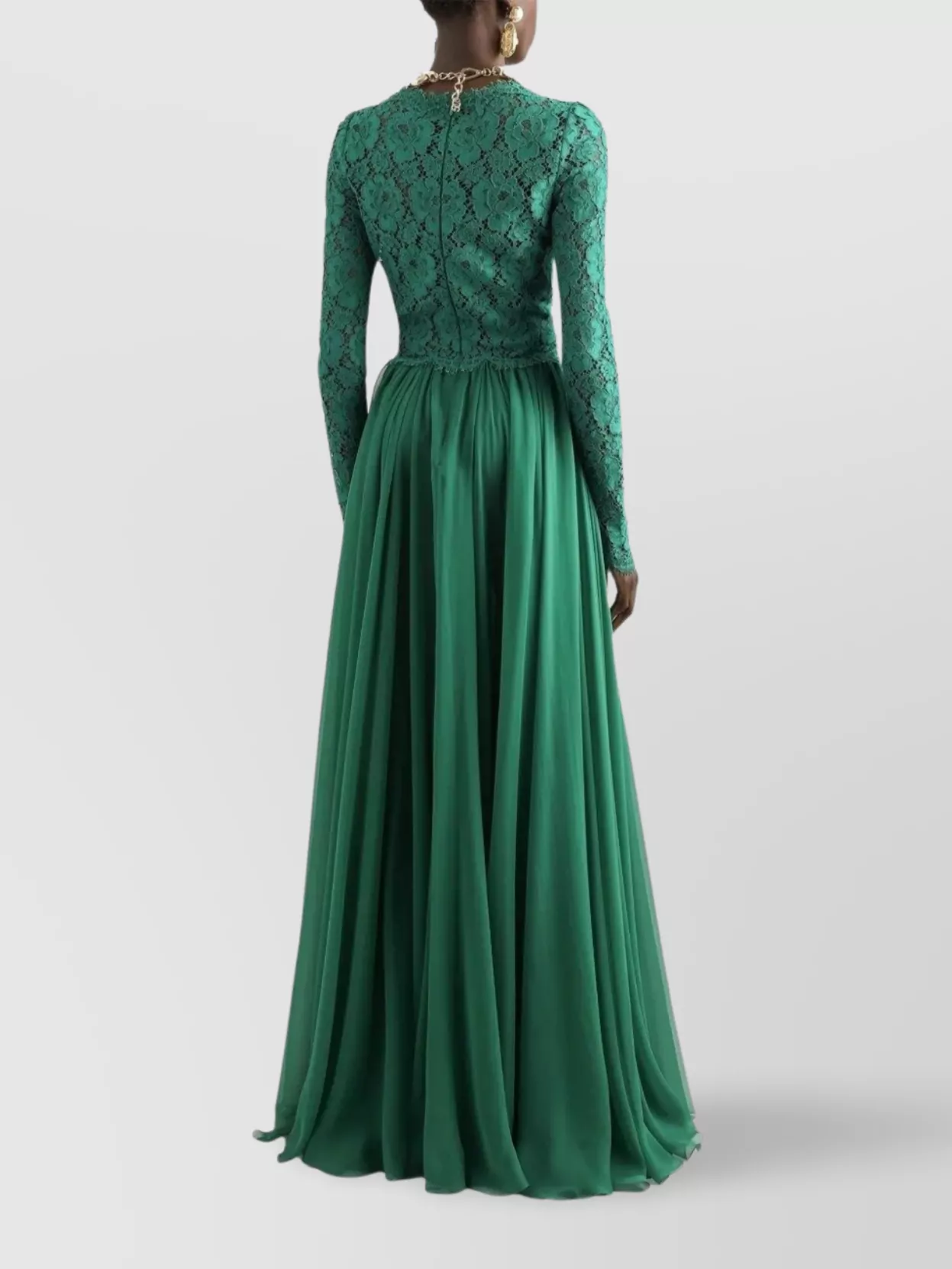 Dolce&Gabbana Lace Evening Dress Flared Skirt