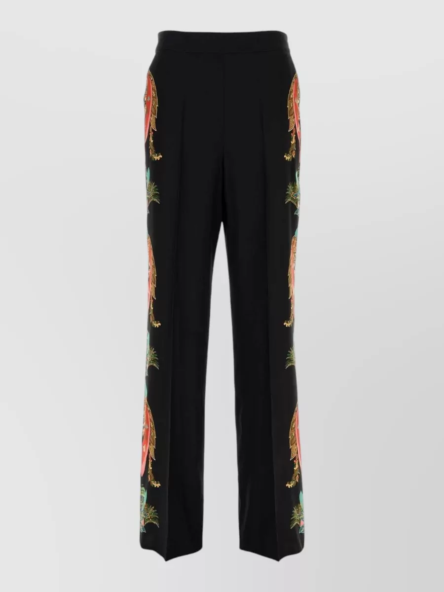 Etro Silk Wide-Leg Trousers